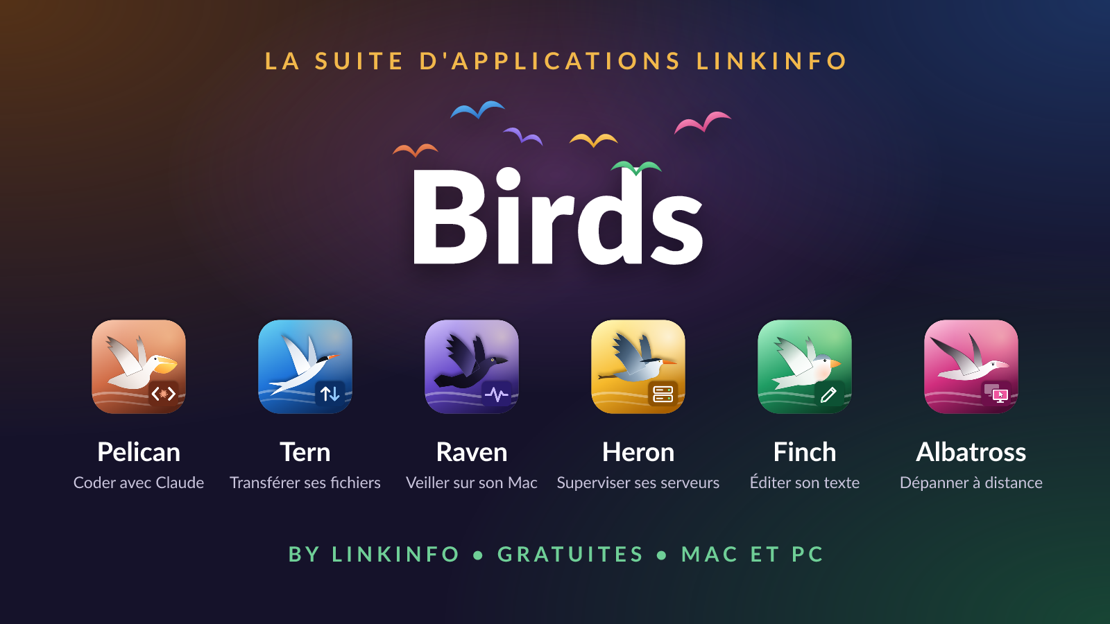 Birds : la suite d'applications LINKINFO accueille Albatross