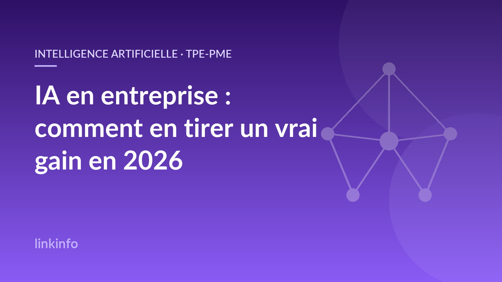 IA en entreprise : 31 % des TPE/PME s'y sont mises — comment ne pas faire partie des 80 % qui n'en tirent rien